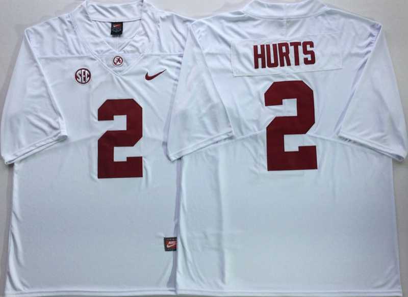 Alabama Crimson Tide 2 Jalen Hurts White Nike College Football Jersey (1),We sell and wholesale Alabama Crimson Tide 2 Jalen Hurts White Nike College Football Jersey (1) on line form chian!